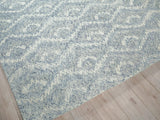 Exquisite Rugs Bargello Hand Tufted New Zealand Wool in 6815 Light Blue 8' x 10' Area Rug