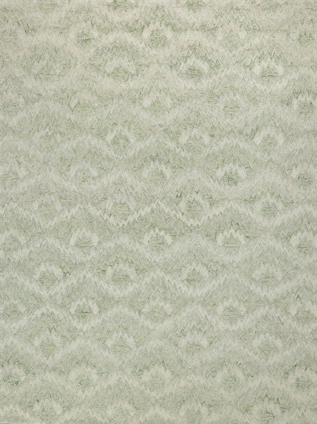 Exquisite Rugs Bargello Hand Tufted New Zealand Wool in 6817 Light Green 8' x 10' Area Rug