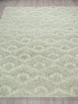 Exquisite Rugs Bargello Hand Tufted New Zealand Wool in 6817 Light Green 8' x 10' Area Rug