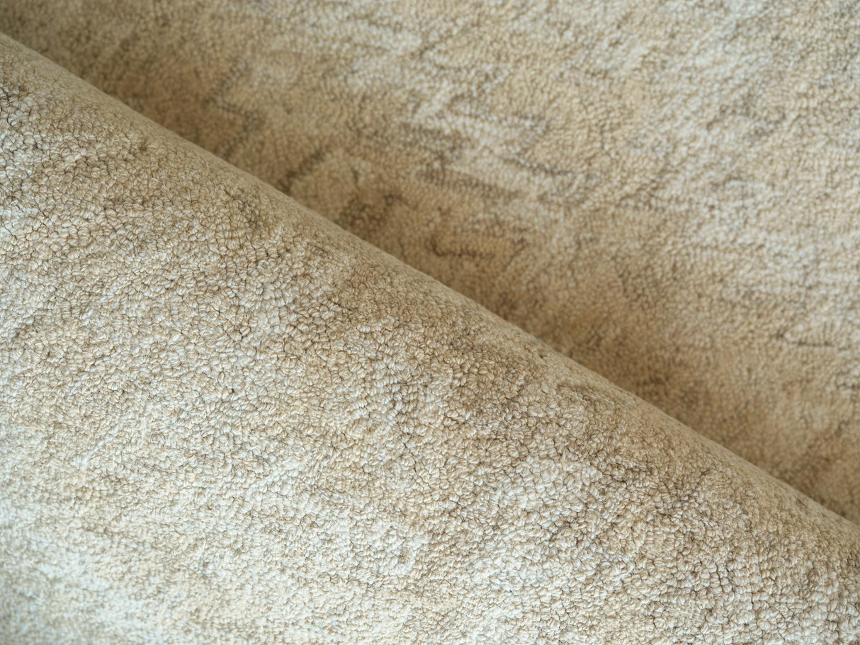 Exquisite Rugs Bargello Hand Tufted New Zealand Wool in 6819 Beige 4' x 6' Area Rug