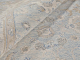 Exquisite Rugs Marietta Oushak Handmade Hand-tufted New Zealand Wool on Canvas 6823 Light Blue/Ivory 15' x 20' Area Rug