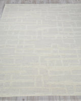 Exquisite Rugs Park City Hand Tufted New Zealand Wool in 6842 Silver/Ivory 10' x 14' Area Rug