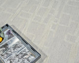 Exquisite Rugs Park City Hand Tufted New Zealand Wool in 6842 Silver/Ivory 10' x 14' Area Rug