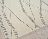 Exquisite Rugs Tangiers Handmade Hand-tufted New Zealand Wool on Canvas 6861 Ivory/Black 16' x 14' Area Rug