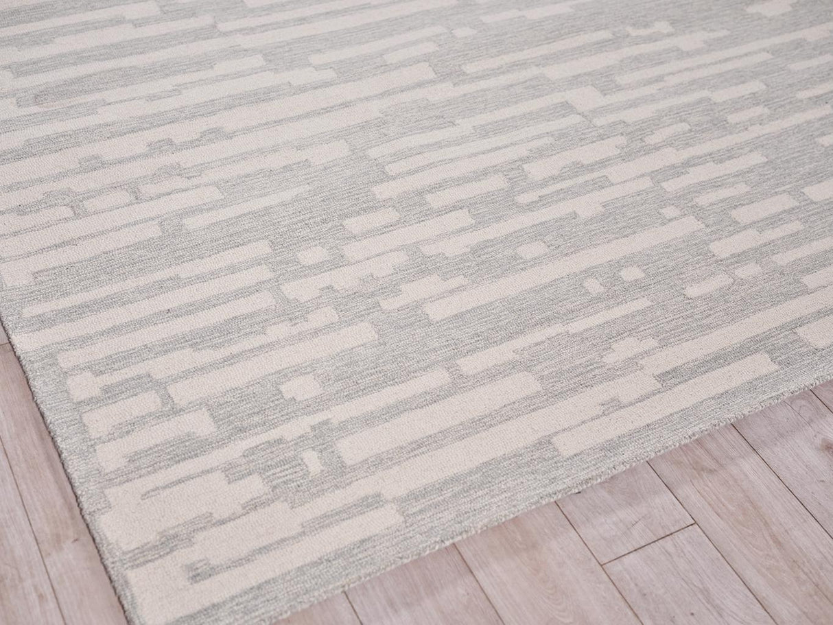 Exquisite Rugs Exquisite Rugs Carmel Handmade Hand-tufted New Zealand Wool on Canvas 6871 Light Gray/Ivory 14' x 18' Area Rug
