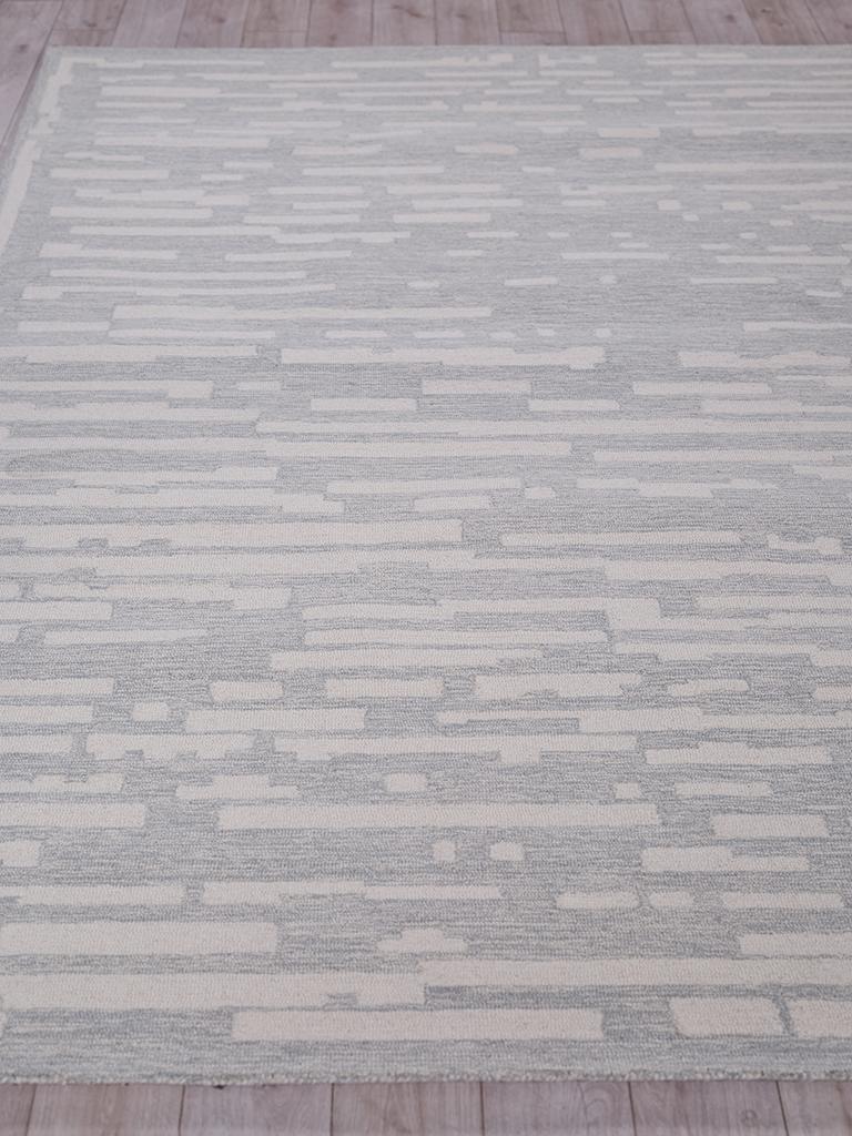 Exquisite Rugs Exquisite Rugs Carmel Handmade Hand-tufted New Zealand Wool on Canvas 6871 Light Gray/Ivory 14' x 18' Area Rug