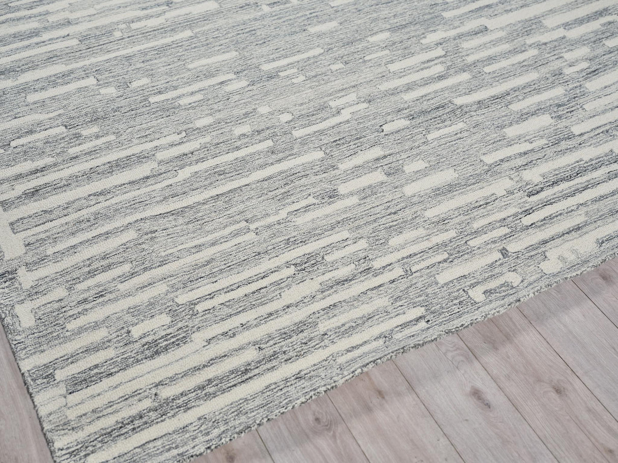 Exquisite Rugs Carmel Handmade Hand-tufted New Zealand Wool on Canvas 6877 Natural Gray/Ivory 4' x 6' Area Rug