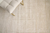 Exquisite Rugs Lotus Hand Tufted Wool/Bamboo Silk in 6952 Beige/Brown 10' x 14' Area Rug