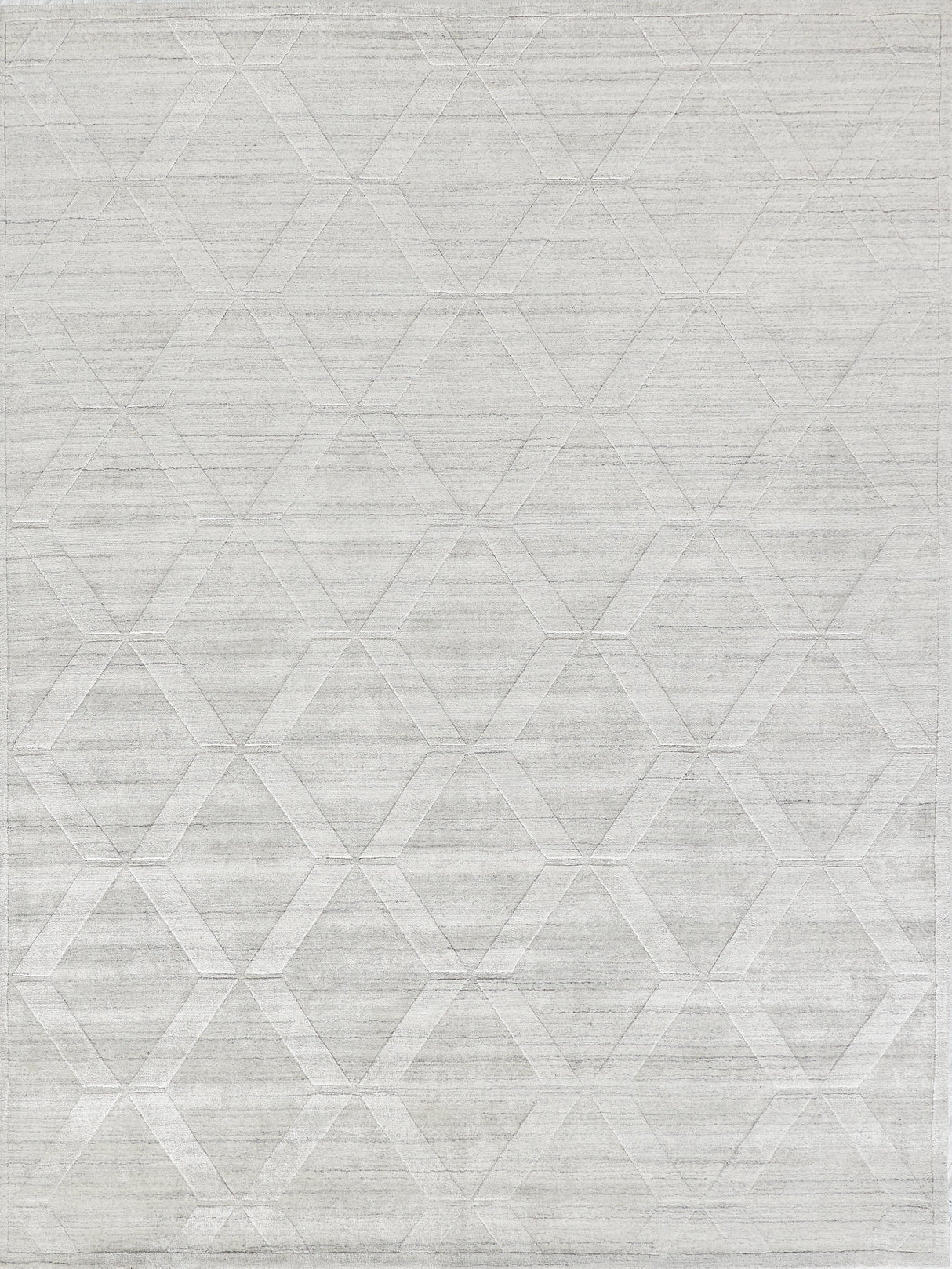 Exquisite Rugs Lotus Hand Tufted Wool/Bamboo Silk in 6968 Ivory 10' x 14' Area Rug