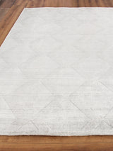 Exquisite Rugs Lotus Hand Tufted Wool/Bamboo Silk in 6968 Ivory 9' x 12' Area Rug
