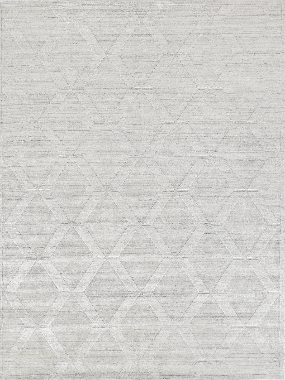 Exquisite Rugs Lotus Hand Tufted Wool/Bamboo Silk in 6968 Ivory 9' x 12' Area Rug