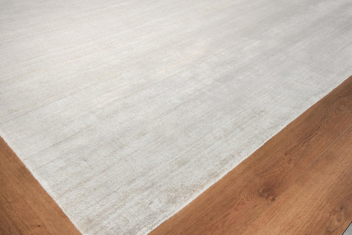 Exquisite Rugs Ambrose Hand Tufted Wool/Bamboo Silk in 6975 Ivory/Gray 12' x 15' Area Rug