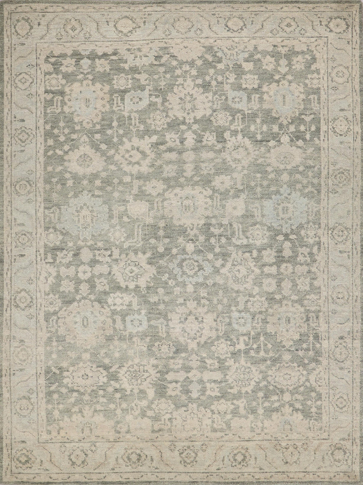 Exquisite Rugs Verano Hand Knotted New Zealand Wool in 7128 Graphite/Fog 2' x 3' Area Rug