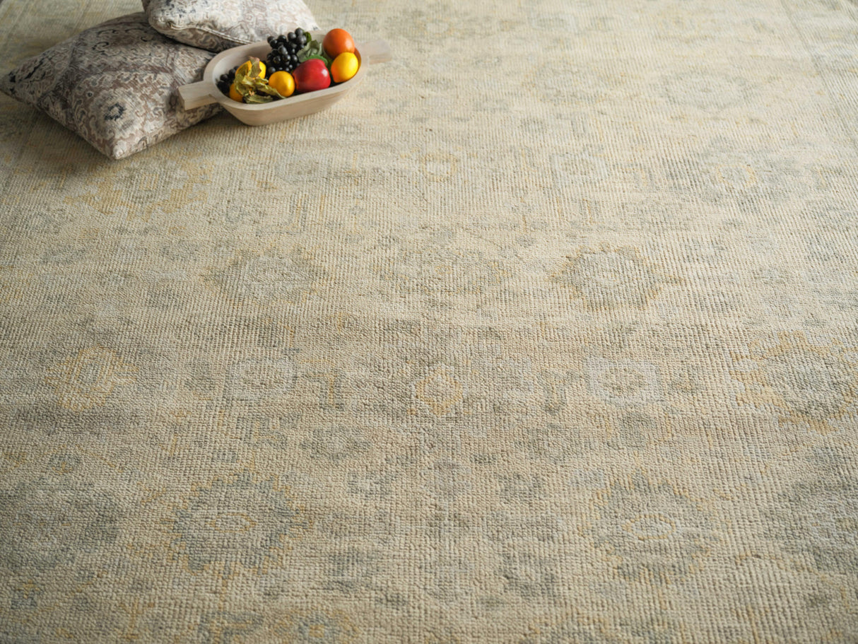 Exquisite Rugs Verano Hand Knotted New Zealand Wool in 7129 Ivory/Silver 2' x 3' Area Rug