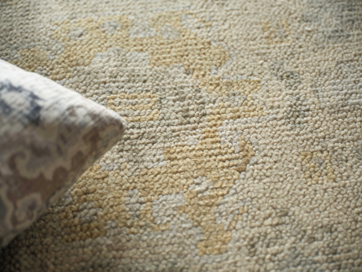 Exquisite Rugs Verano Hand Knotted New Zealand Wool in 7129 Ivory/Silver 2' x 3' Area Rug