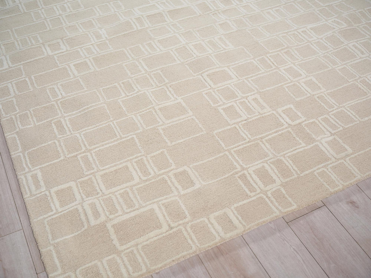 Exquisite Rugs Exquisite Rugs Soho Handmade Hand Tufted New Zealand Wool 7136 Beige/Ivory 14' x 18' Area Rug