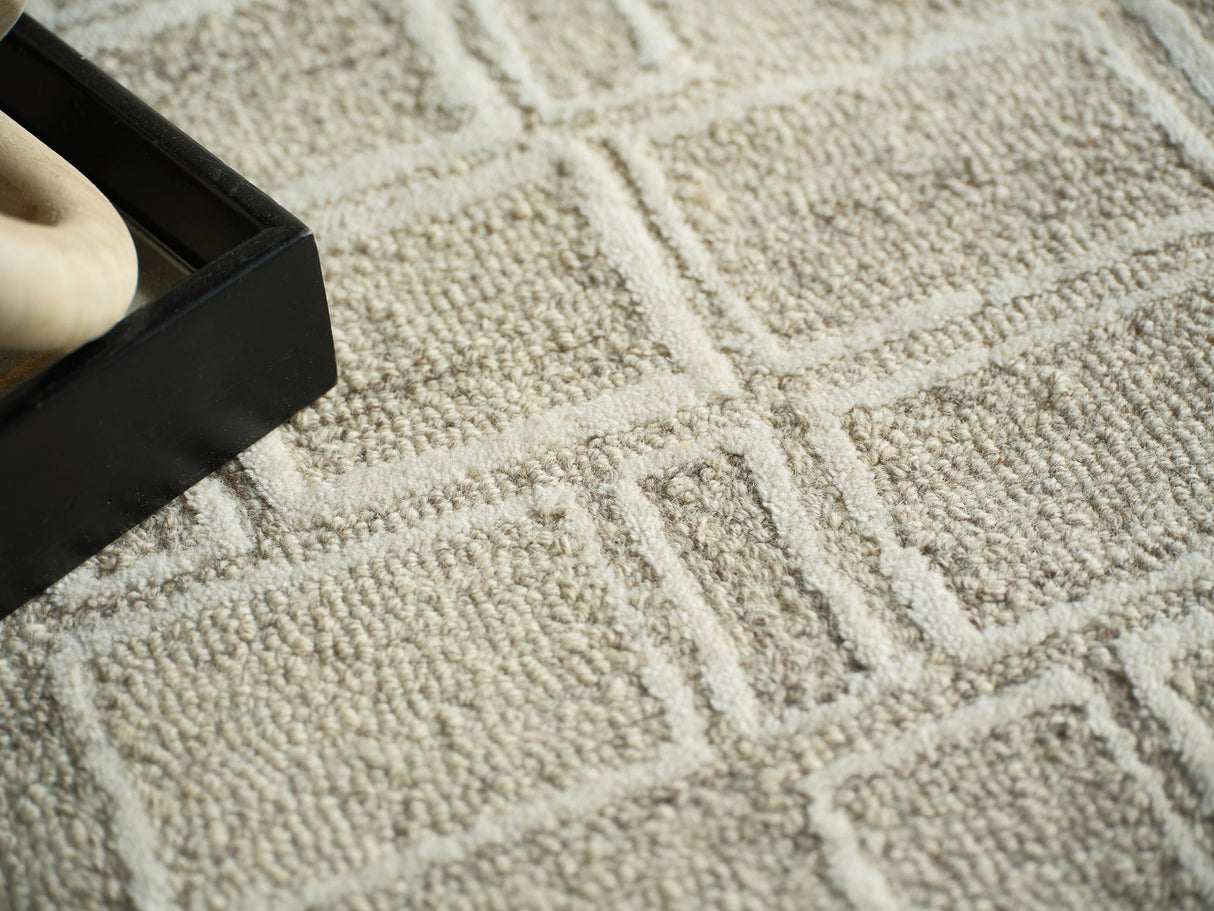 Exquisite Rugs Exquisite Rugs Soho Handmade Hand Tufted New Zealand Wool Beige/Ivory 14' x 18' Area Rug