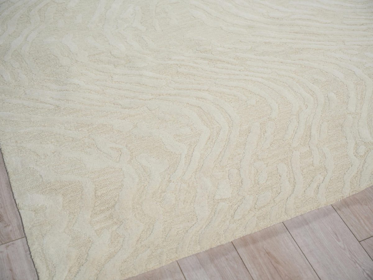 Exquisite Rugs Entro Hand Tufted New Zealand Wool in 7179 Cream/Ivory 14' x 18' Area Rug