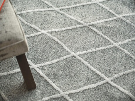 Exquisite Rugs Kodiak Hand Tufted New Zealand Wool in 7194 Gray/Ivory 4' x 6' Area Rug