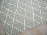 Exquisite Rugs Kodiak Hand Tufted New Zealand Wool in 7194 Gray/Ivory 8' x 10' Area Rug