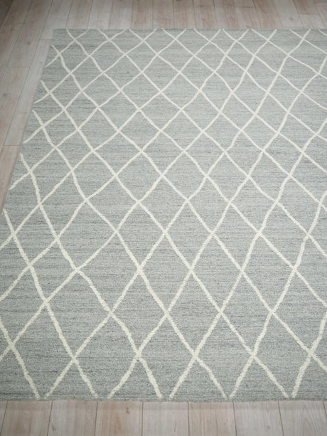 Exquisite Rugs Kodiak Hand Tufted New Zealand Wool in 7194 Gray/Ivory 8' x 10' Area Rug