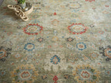 Exquisite Rugs Oxford Hand Knotted Ghazni Wool in 7219 Light Green 14' x 10' Area Rug