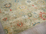 Exquisite Rugs Oxford Hand Knotted Ghazni Wool in 7219 Light Green 6' x 9' Area Rug
