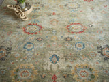 Exquisite Rugs Oxford Hand Knotted Ghazni Wool in 7219 Light Green 6' x 9' Area Rug