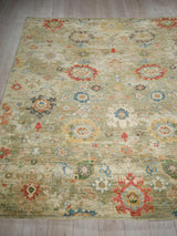 Exquisite Rugs Oxford Hand Knotted Ghazni Wool in 7222 Green 14' x 10' Area Rug
