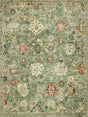 Exquisite Rugs Oxford Hand Knotted Ghazni Wool in 7222 Green 10' x 14' Area Rug