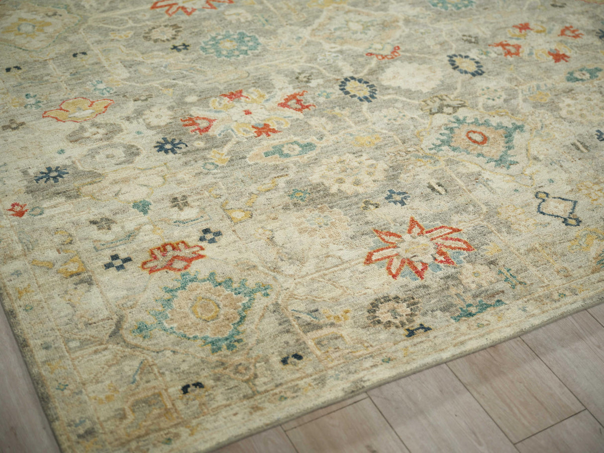 Exquisite Rugs Oxford Hand Knotted Ghazni Wool in 7223 Black 12' x 9' Area Rug