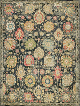 Exquisite Rugs Oxford Hand Knotted Ghazni Wool in 7223 Black 9' x 12' Area Rug