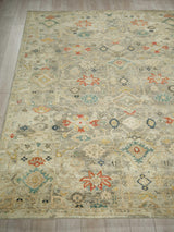 Exquisite Rugs Oxford Hand Knotted Ghazni Wool in 7225 Gray 12' x 9' Area Rug