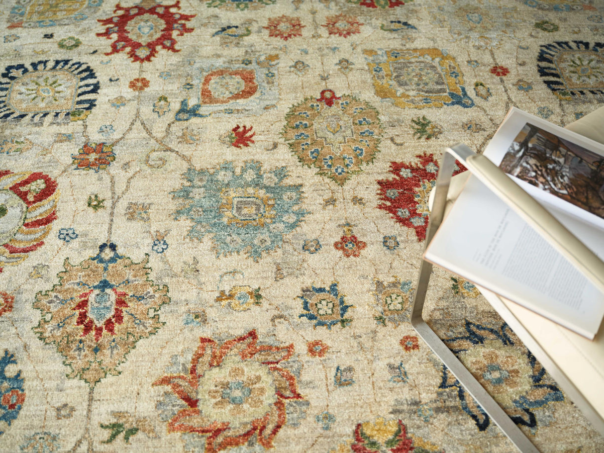 Exquisite Rugs Oxford Hand Knotted Ghazni Wool in 7226 Light Blue 10' x 8' Area Rug