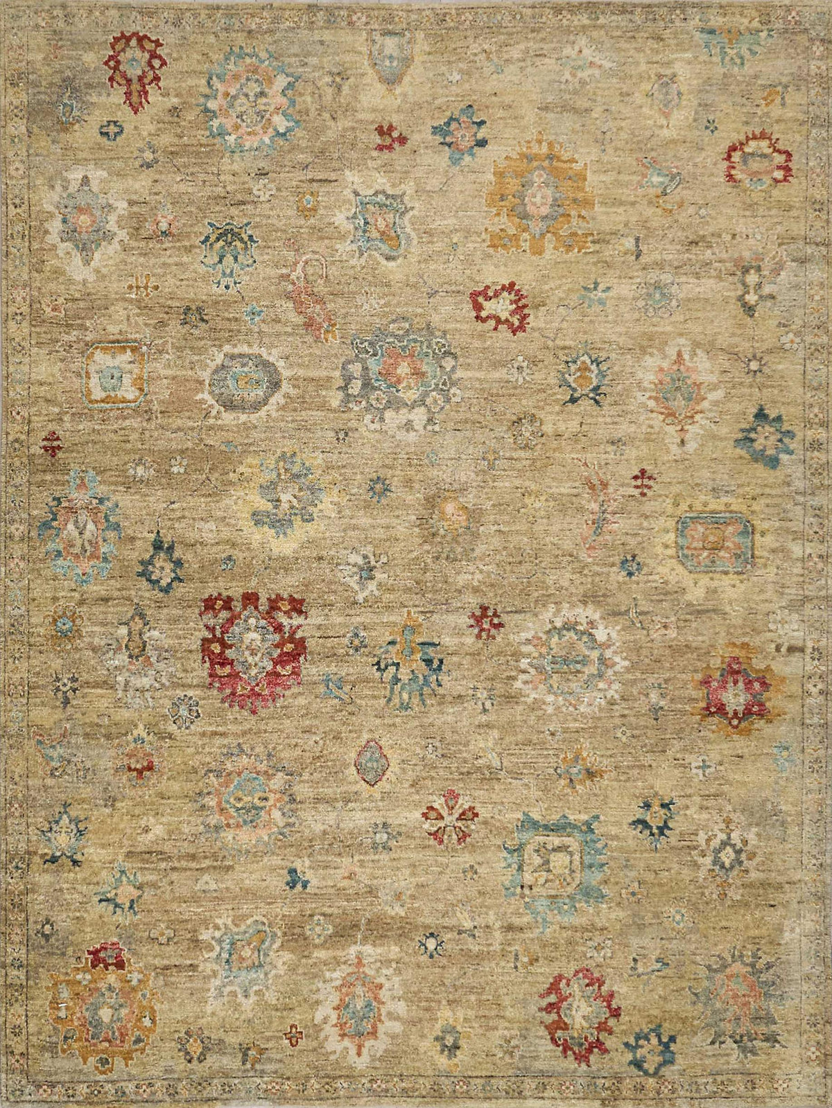 Exquisite Rugs Oxford Hand Knotted Ghazni Wool in 7227 Camel 9' x 12' Area Rug