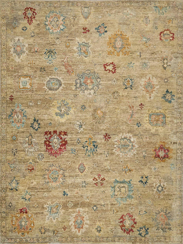 Exquisite Rugs Oxford Hand Knotted Ghazni Wool in 7227 Camel 9' x 12' Area Rug