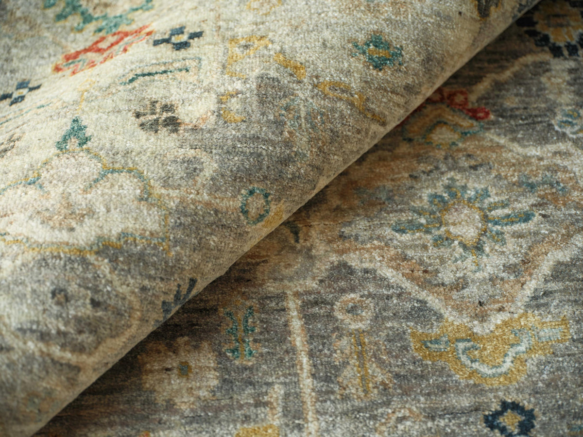 Exquisite Rugs Oxford Hand Knotted Ghazni Wool in 7227 Camel 12' x 9' Area Rug