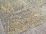 Exquisite Rugs Infinity Powerloom Wool/Nylon in 7235 Silver/Gray 6' x 9' Area Rug