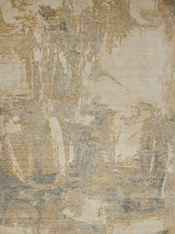 Exquisite Rugs Infinity Powerloom Wool/Nylon in 7235 Silver/Gray 6' x 9' Area Rug