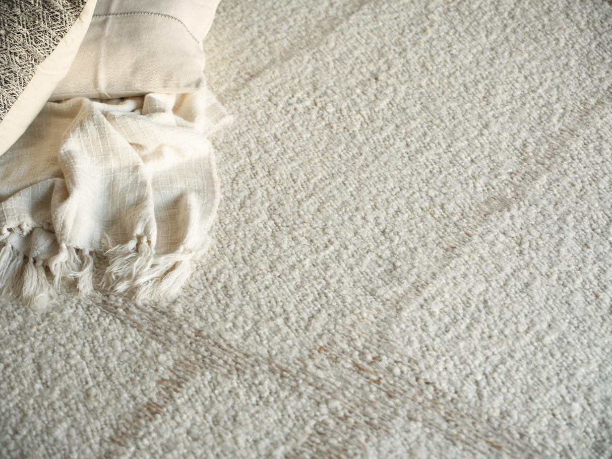 Exquisite Rugs Kokomo Flatweave New Zealand Wool in 7243 Ivory/Sand 9' x 12' Area Rug