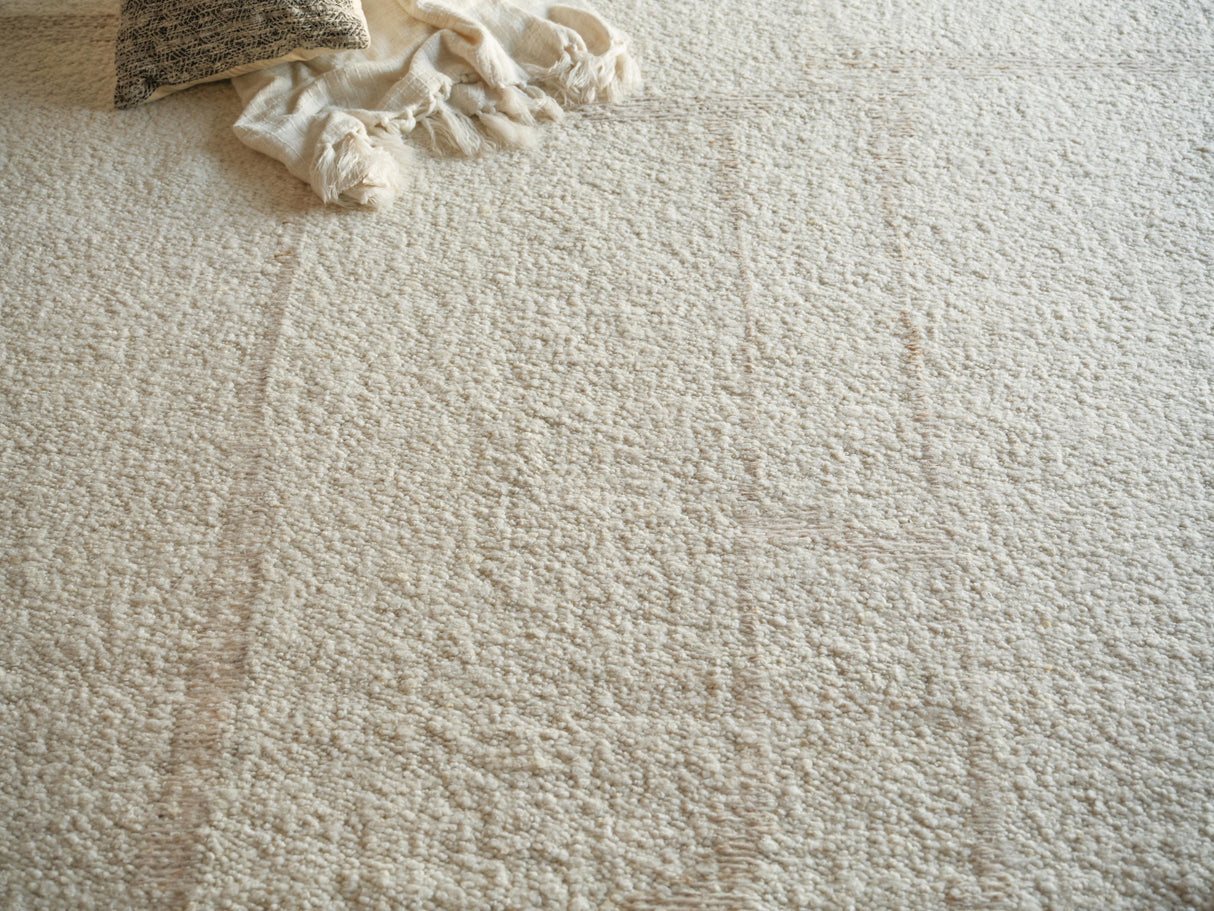 Exquisite Rugs Kokomo Flatweave New Zealand Wool in 7243 Ivory/Sand 9' x 12' Area Rug