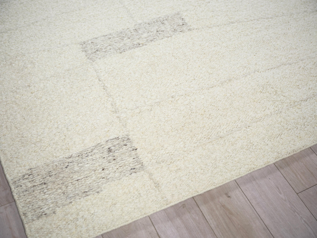 Exquisite Rugs Kokomo Flatweave New Zealand Wool in 7244 Ivory/Gray 6' x 9' Area Rug