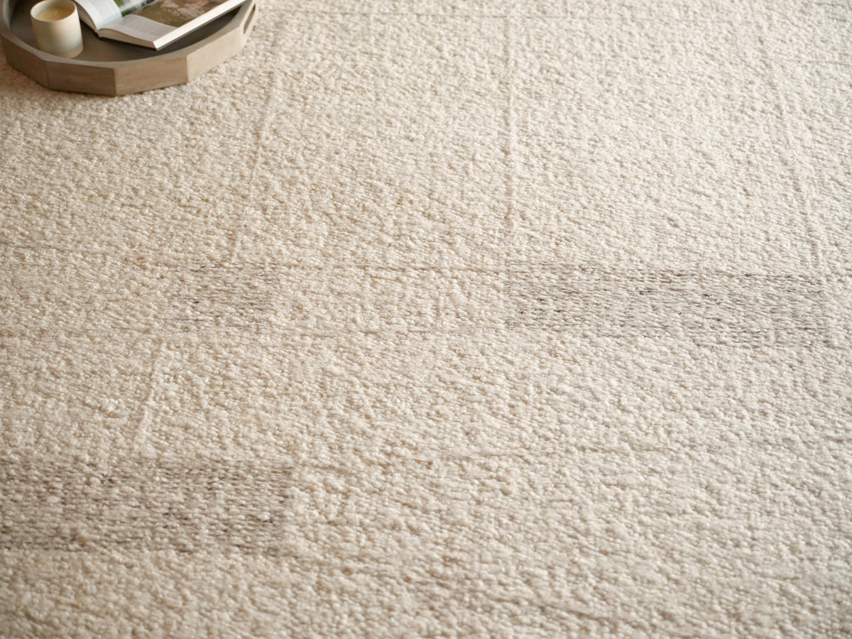 Exquisite Rugs Kokomo Flatweave New Zealand Wool in 7244 Ivory/Gray 6' x 9' Area Rug