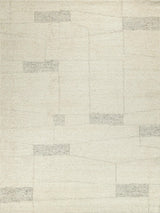 Exquisite Rugs Kokomo Flatweave New Zealand Wool in 7244 Ivory/Gray 8' x 10' Area Rug