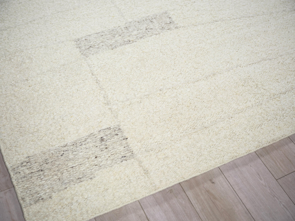Exquisite Rugs Kokomo Flatweave New Zealand Wool in 7244 Ivory/Gray 8' x 10' Area Rug