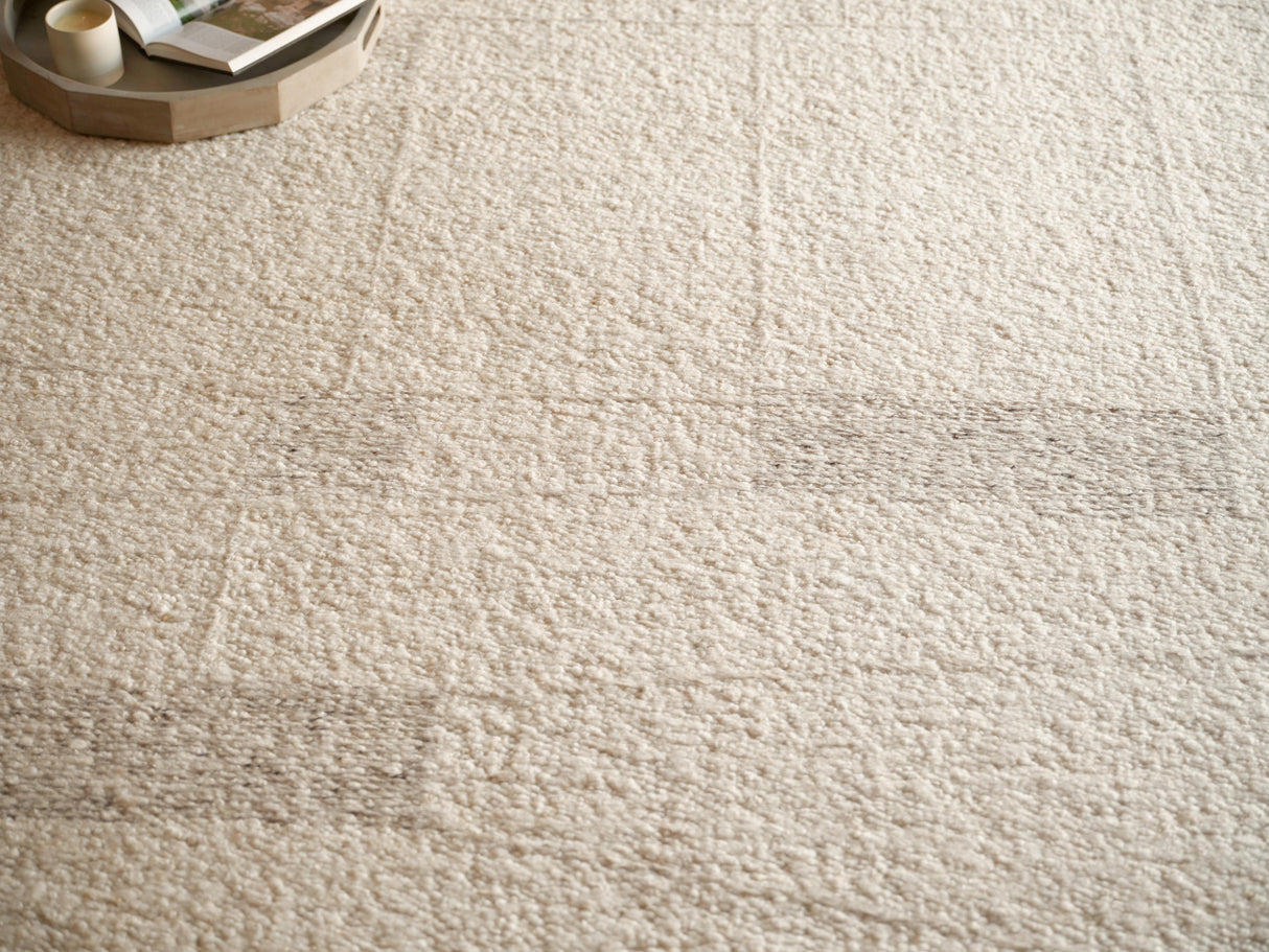 Exquisite Rugs Kokomo Flatweave New Zealand Wool in 7244 Ivory/Gray 8' x 10' Area Rug