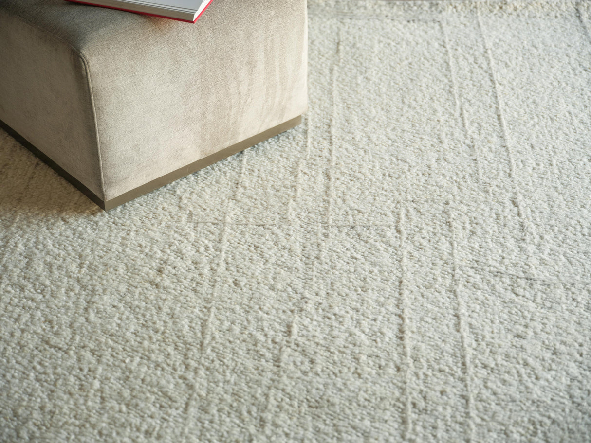 Exquisite Rugs Kokomo Flatweave New Zealand Wool in 7245 Ivory/Silver 8' x 10' Area Rug