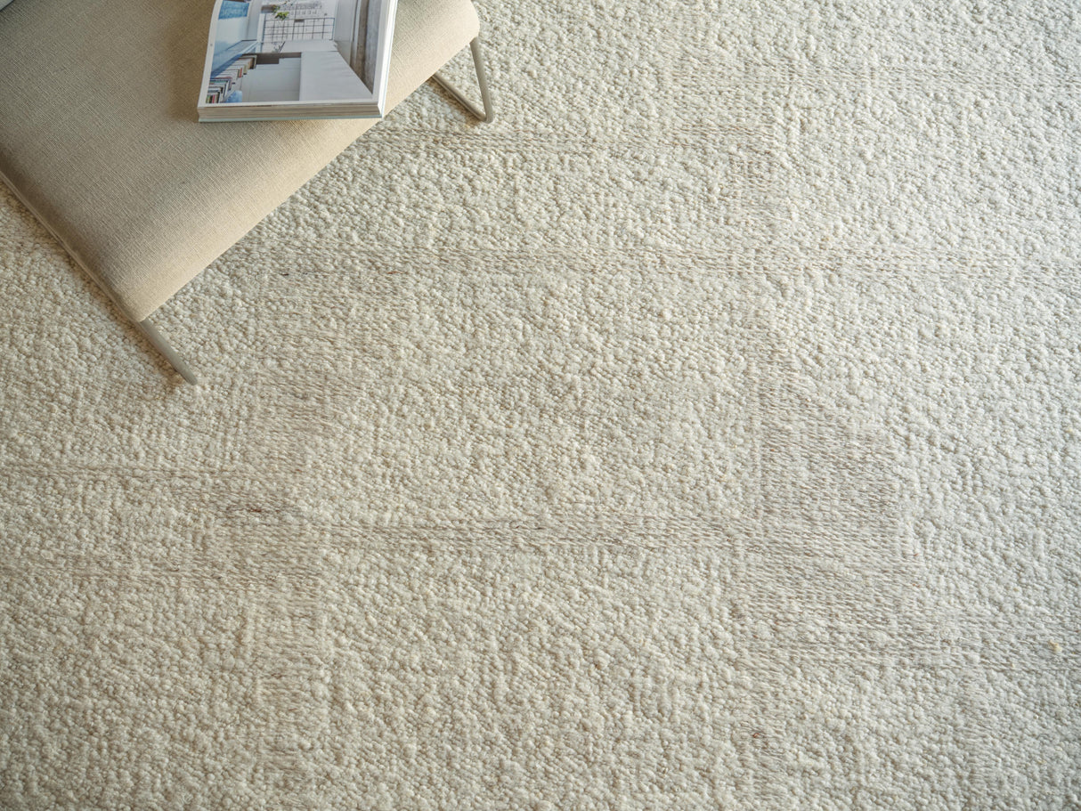 Exquisite Rugs Kokomo Flatweave New Zealand Wool in 7246 Ivory/Taupe 9' x 12' Area Rug