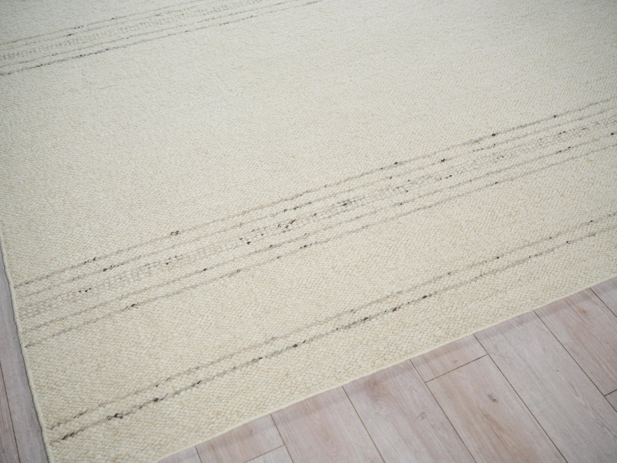 Exquisite Rugs Kokomo Flatweave New Zealand Wool in 7250 Ivory/Beige 9' x 12' Area Rug