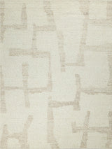 Exquisite Rugs Kokomo Flatweave New Zealand Wool in 7252 Ivory/Sand 8' x 10' Area Rug